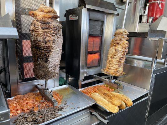 Beef shawarma and chicken shawarma!