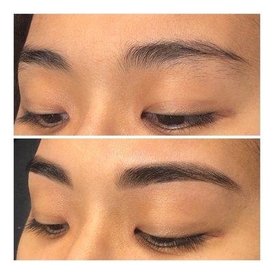 Before & After of a Brow Wax and Tint.