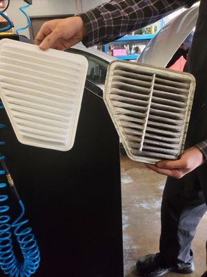 Dirty air filter