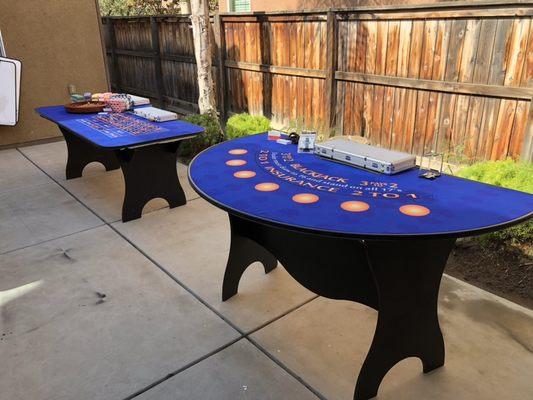 We offer casino tables, dealers and props!