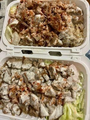 lamb over rice & salad (2)