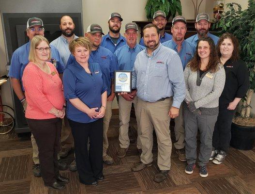 People's Choice for the Best Heating & Cooling Company in Aberdeen SD, 2 years in a row!