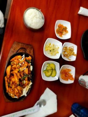 Chicken bulgogi and sides