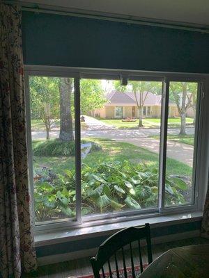 Dining room window from the inside