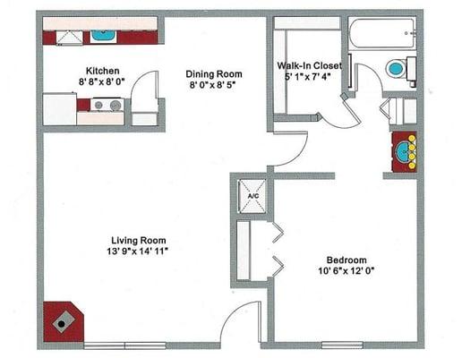 One Bedroom/One Bath