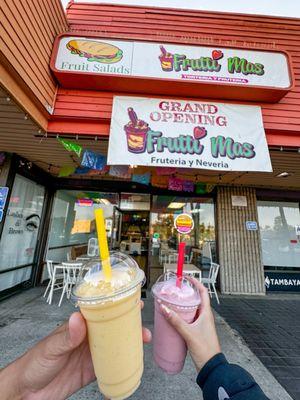 Mango banana and strawberry banana smoothie!