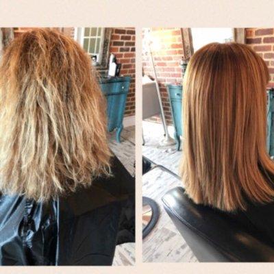 Before & After Keratin