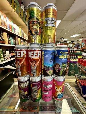 Our newest addition to the beer cave! Full shelf of Paperback beers.