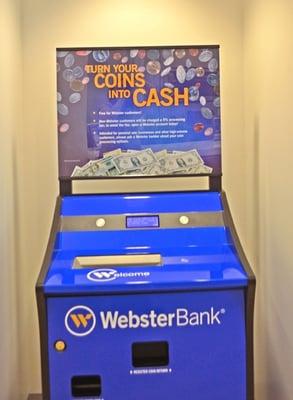 Got coins - get cash! Free for customers, and a low 5% charge for non-customers.