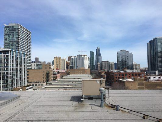 Another roof top in the city. We only went on this roof to check an individual condominiums AC condenser unit.