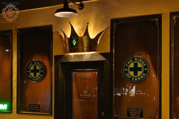 Kings Of Canna logo crown outside their show room. Long exposure shots with my Nikon D810 on a tripod for a low light shot at ISO 64, f/14.