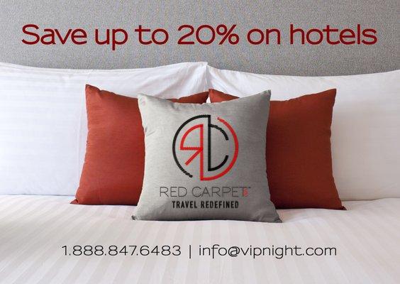 Save up to 20% on hotels!