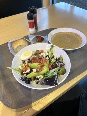 California Cobb Salad and Mushroom Bisque Soup