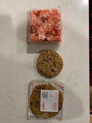 Oak cliff ranger, gluten free chocolate chunk, strawberry rice crispie