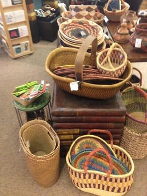 Hand woven baskets.