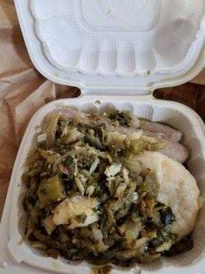 Callaloo and saltfish....small size