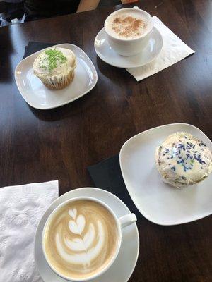 lattes and gluten free muffins