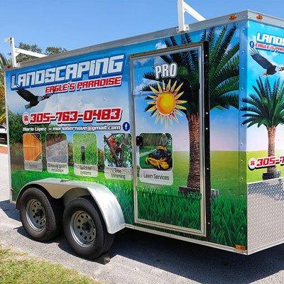 Eagle's Paradise Landscaping - Camion con herramientas para jardineria