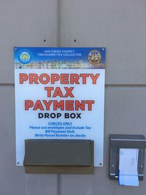 You can pay your property tax & drop it in the outdoor drop box.