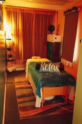 One of our relaxing massage rooms