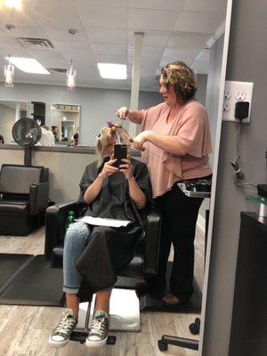 Getting my done done by the best master stylist, Heather!