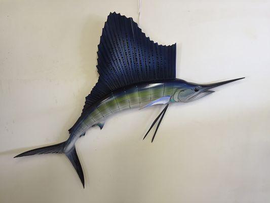 Beautiful handmade sail fish!!! Wood