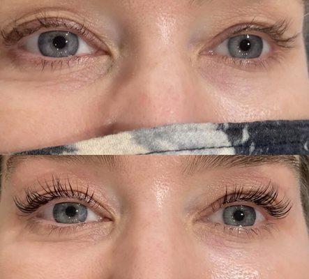 Lash lift and lash Tint