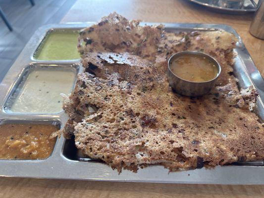 Onion Chilli Rava Dosa