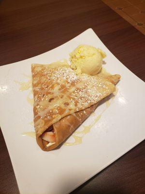 Strawberry crepe