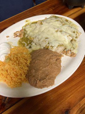 Enchiladas Suizas de pollo