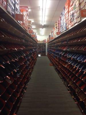 Rows of shoes...