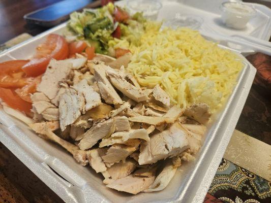 Chicken schwarma plate