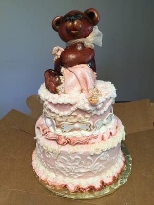 Girlie, antique first birthday cake for my daughter