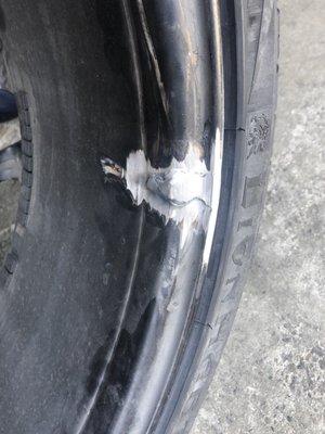 After they welded the crack on my rim shut