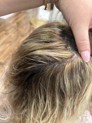 How I left the salon (color bleeding, unevenness, NOT AT ALL WHAT I ASKED FOR)