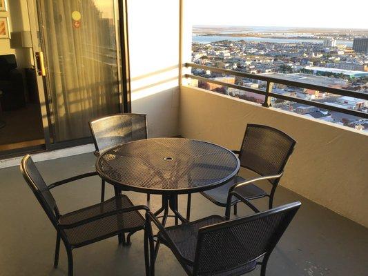 Balcony sitting area