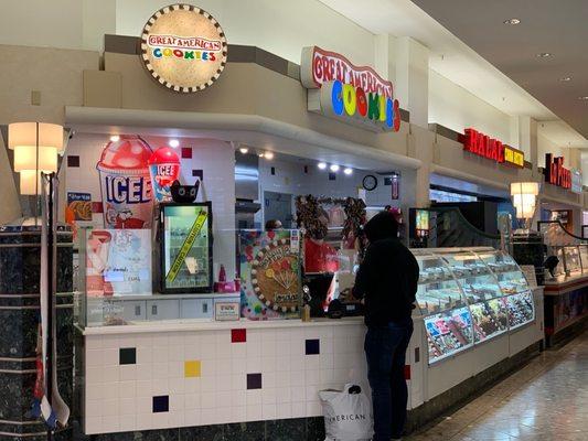 First booth in the food court.