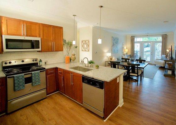 2X2 Scottsdale floorplan  Kitchen View Into Living Room