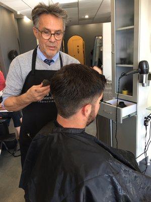 Men's hair buzz on one of our favorite Baltimore Orioles baseball players