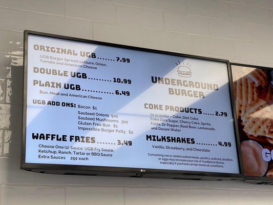 Simple menu like In N Out!