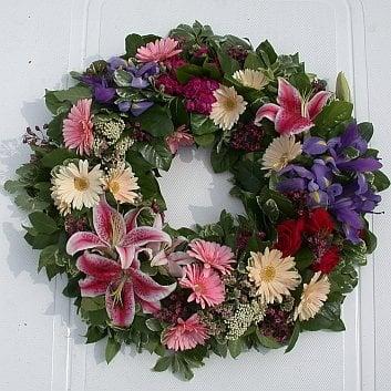 Biodegradable Wreaths available for purchase in your choice of available colors, types