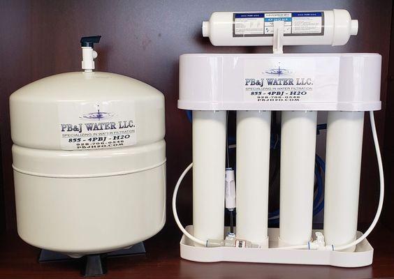 PB&J Water's Signature RO System with Alkaline filter and one-to-one waste.