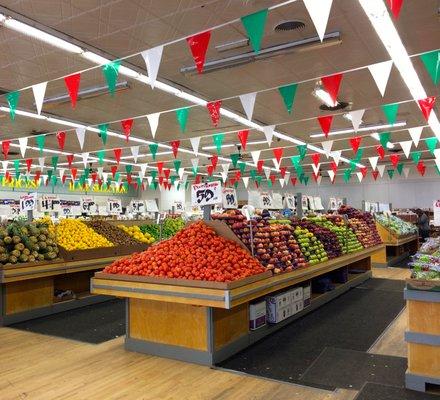 Nicely displayed produce