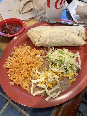 Campeche burrito with sides