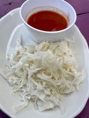 Cabbage & Salsa Roja