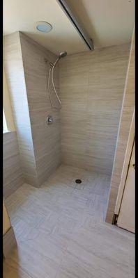 Walk in shower for our individuals with disabilities