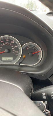 Tire pressure light on