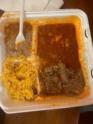 Birria with like 4 strips of meat