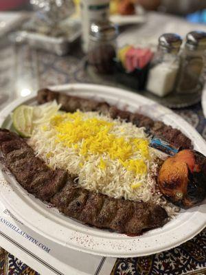 Kabob Beef Koobideh and Rice