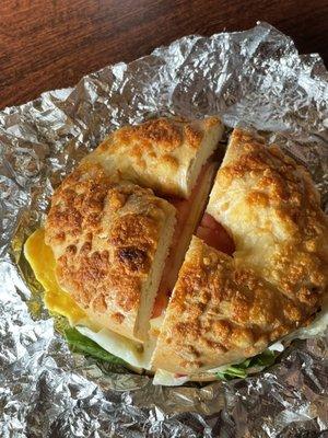 Lox on Asiago Cheese Bagel